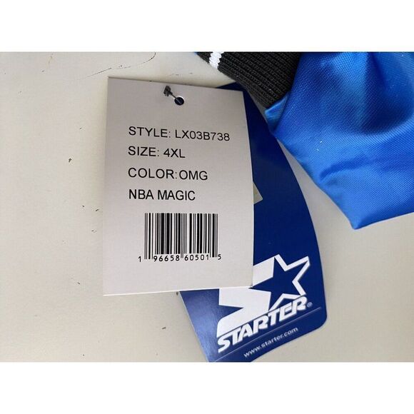 Starter Orlando Magic Satin Snap Button Bomber Jacket Men’s Sz 4XL NBA NEW - Picture 5 of 14